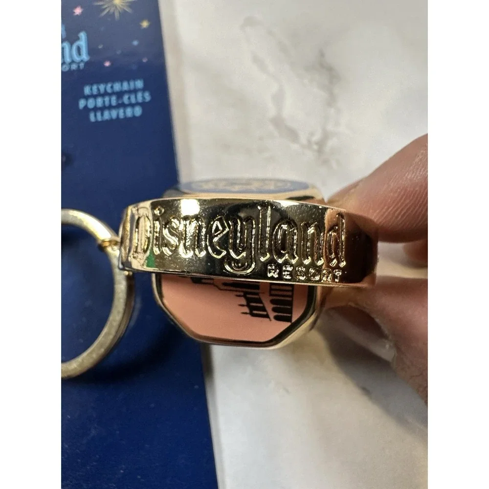 Disneyland Resort Spinner Keychain Castle Icons Disney Store Gold Tone